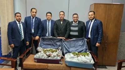 جمارك مطار الغردقة الدولي تضبط كمية كبيرة من مخدر القات