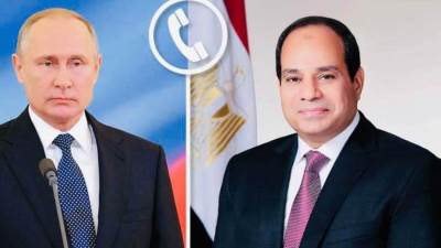 الرئيس السيسي يبحث مع نظيره الروسي دفع جهود تعزيز الاستقرار بمنطقة الشرق الأوسط