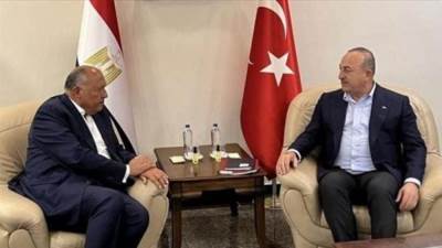 وزير الخارجية يستقبل نظيره التركى فى مقر الوزارة ومؤتمر صحفى بعد قليل