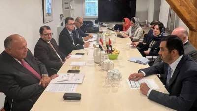 شكري يلتقي سلطان الجابر الرئيس المعين للدورة المقبلة للمؤتمر COP28