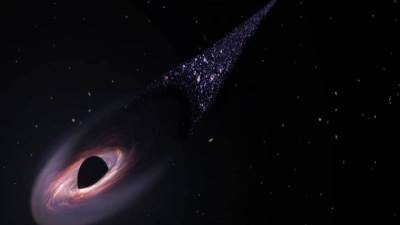 اكتشاف ثقب أسود ضخم يتجول بسرعة هائلة في الفضاء