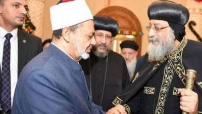 الإمام الأكبر والبابا تواضروس يتبادلان التهنئة بعيد الفطر وعيد القيامة