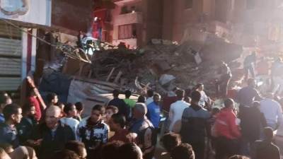 مصرع 5 أشخاص وإصابة 3 فى انهيار عقار الورديان بالإسكندرية