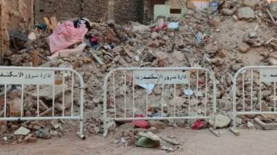 تشكيل لجنة هندسية لمعاينة انهيار عقار الورديان بالإسكندرية