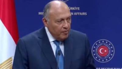 سامح شكري: مصر تشدد خلال اتصالاتها مع الأطراف السودانية على ضرورة وقف إطلاق النار والحفاظ على الشعب