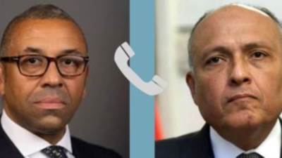 سامح شكرى يؤكد لوزير خارجية بريطانيا ضرورة وقف إطلاق النار فى السودان