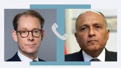 وزير الخارجية يتلقى اتصالاً هاتفياً من نظيره السويدي