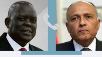 شكرى يبحث مع القائم بأعمال وزير خارجية جوبا الوقف الدائم لإطلاق النار بالسودان