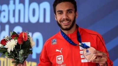 وزير الرياضة يهنئ بسنت حميدة ومهند طارق لنتائجهما المتميزه في العاب القوي