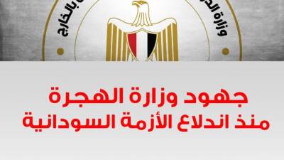 جهود وزارة الهجرة في الأزمة السودانية منذ بدايتها وحتى الآن