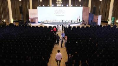 استعدادات انطلاق فعاليات الجلسة الافتتاحية لبدء جلسات الحوار الوطنى.. صور