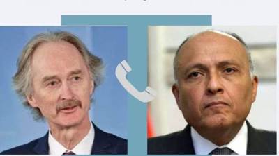 وزير الخارجية يتلقى اتصالاً هاتفياً من مبعوث الأمم المتحدة الخاص إلى سوريا