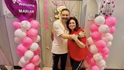 نورتى دنيتنا.. إلهام شاهين تحتفل وتبارك بـ"مريم" مولودة شقيقها أمير