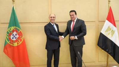 وزير الصحة يستقبل نظيره البرتغالي لبحث سبل التعاون في القطاع الصحي