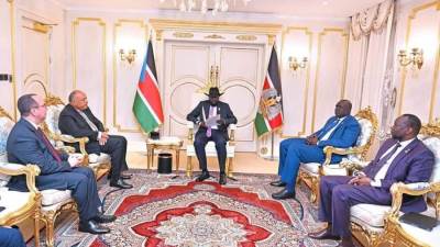 وزير الخارجية يلتقي الرئيس سلفا كير في مستهل زيارته إلى جنوب السودان