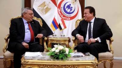 وزير الصحة يبحث مع سفير أرمينيا إعادة تفعيل اتفاقيات التعاون بين البلدين