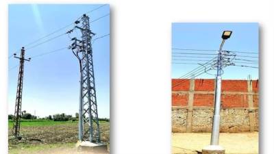 الجزار يتابع موقف إحلال وتجديد شبكات الكهرباء والإنارة العامة ببني سويف