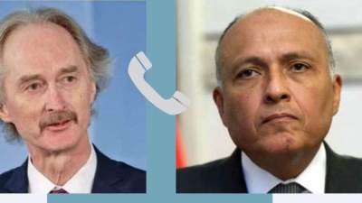 وزير الخارجية يتلقى اتصالاً هاتفياً من مبعوث الأمم المتحدة الخاص إلى سوريا