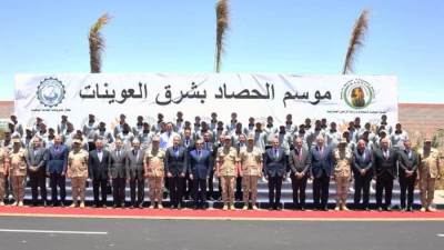 بالصور .. الرئيس عبدالفتاح السيسي يشهد افتتاح موسم حصاد القمح بشرق العوينات