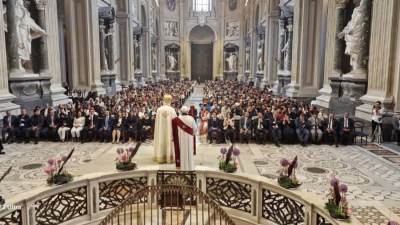 قداسة البابا يصلي قداس الأحد في كاتدرائية "يوحنا اللاتيران" مع شعب إيبارشية روما