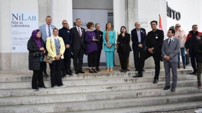 وزيرة الثقافة ونائب وزير الثقافة الإيطالي يفتتحان الجناح المصري ‏لبينالي فينيسيا الدولي ‏للعمارة