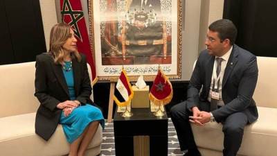 وزيرة الثقافة تلتقي نظيرها المغربي لدعم التعاون بمجالات الصناعات الثقافية وحفظ التراث