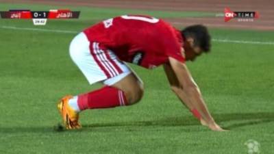 محمد شريف يسجل الهدف الأول للأهلى فى شباك إنبى