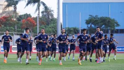 الاهلي يختتم تدريباته استعدادا لمباراة سيراميكا كليوباترا