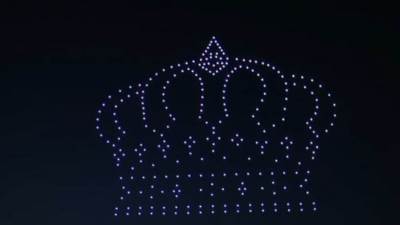 بالفيديو.. طائرات الدرون ترسم التاج الملكى بسماء الأردن احتفالا بزفاف ولى العهد