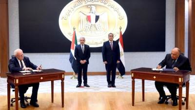 توقيع بروتوكول تعاون في المجال الزراعي بين مصر وفلسطين