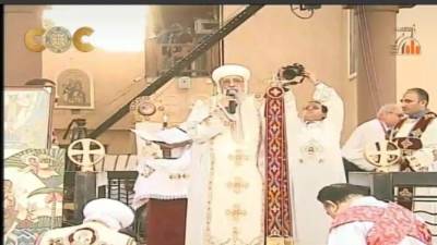 البابا تواضروس يترأس قداس دخول العائلة المقدسة مصر على ضفاف النيل بالمعادى