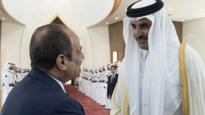 السيسي وأمير قطر يتفقان على إطلاق مبادرة مشتركة لدعم وإغاثة الشعب السوداني