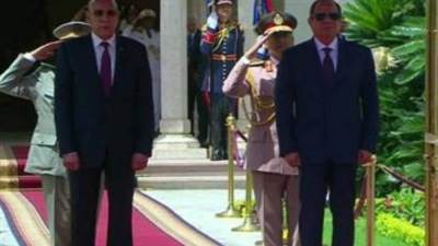 الرئيس السيسي يستقبل نظيره الموريتانى داخل قصر الاتحادية لعقد مباحثات