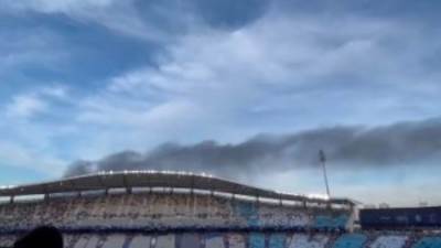 حريق ضخم بجوار ملعب نهائي دوري أبطال أوروبا