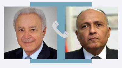 وزير الخارجية يتلقى اتصالاً هاتفياً من وزير خارجية اليونان الجديد