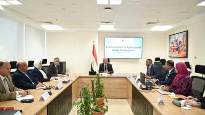 سويلم يبحث مع مسئولي الفاو الإجراءات التنفيذية لمشروع "تعزيز إنتاجية المياه فى الزراعة"