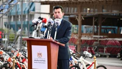 وزير الرياضة يطلق المرحلة الرابعة من مبادرة "دراجتك.. صحتك"