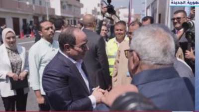 الرئيس السيسي يتفقد مجمع الخدمات الزراعية بقرية الأبعادية فى البحيرة