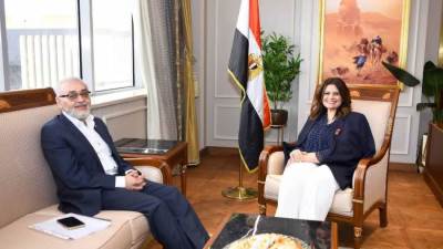 وزيرة الهجرة تلتقي الدكتور ناصر فؤاد لمتابعة تنفيذ  المدينة الطبية العالمية