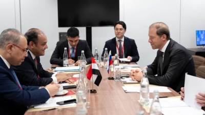 وزير التجارة والصناعة يبحث مع كبري الشركات الروسية العاملة في مجالات الشحن