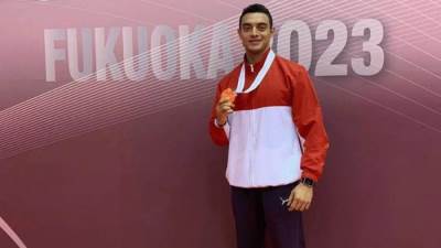 لاعب المؤسسة العسكرية أحمد رجب يحصد البرونزية فى بطولة الكاراتيه باليابان