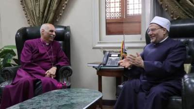 مفتي الجمهورية يستقبل رئيس أساقفة إقليم الإسكندرية للكنيسة الأسقفية للتهنئة بعيد الأضحى