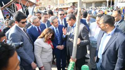 وزيرا التنمية والهجرة ومحافظ الغربية يشهدون أول تجربة للري الذكي للأشجار بالطاقة الشمسية