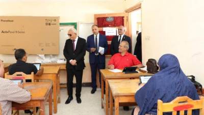 وزير التربية والتعليم يتفقد مقر التصحيح الإلكتروني بمدرسة المنصورة العسكرية للبنين بالدقهلية