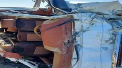 انقلاب ميكروباص أعلى الطريق الأوسطي بالبدرشين