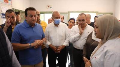 وزير الصحة يتفقد حملة "100 يوم صحة" ومركز صحة المرأة بمدينة بنها 