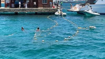 وزيرة البيئة تشرف على أعمال الرصد الساحلى بالبحر الأحمر