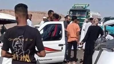 إصابة 5 أشخاص في تصادم سيارتين أعلى الطريق الدائري