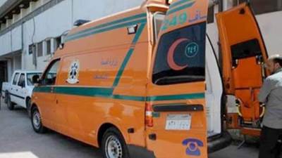 إصابة 7 أشخاص في حادث انقلاب ميكروباص بصحراوي المنيا