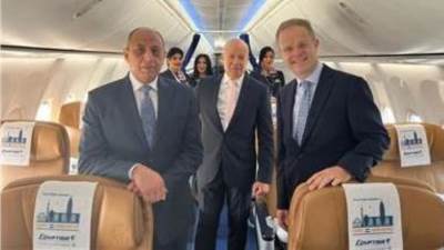 انطلاق اول رحلات مصر للطيران إلى مدينة مانشستر بالمملكة المتحدة